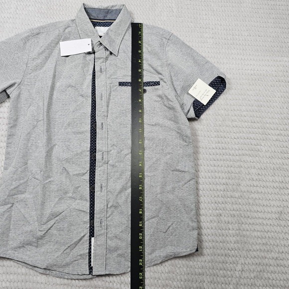 Craft + Flow Shirt Boys Small 8 Button Up Short Sleeve Gray Performance Material - Picture 2 of 7